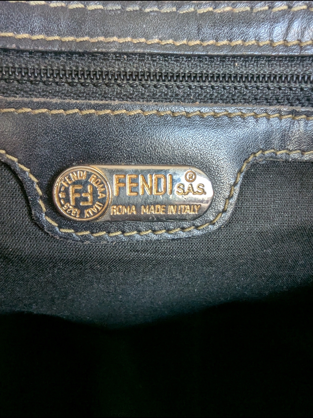 Fendi Brown and Black Checkerboard Crossbody Bag - Picture 11 of 17